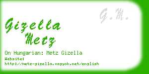 gizella metz business card